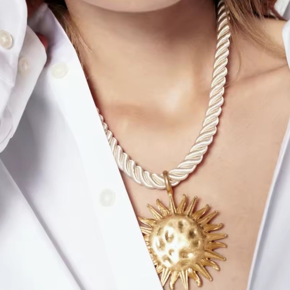 Zara Sun Gold Necklace - Picture 8 of 11